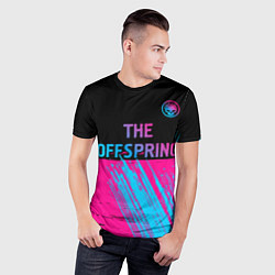 Футболка спортивная мужская The Offspring - neon gradient: символ сверху, цвет: 3D-принт — фото 2