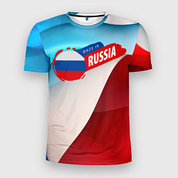 Мужская спорт-футболка Russia abstract