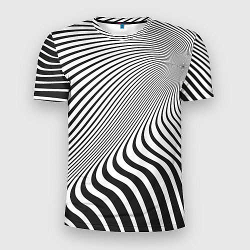 Мужская спорт-футболка Иллюзорные линии / 3D-принт – фото 1