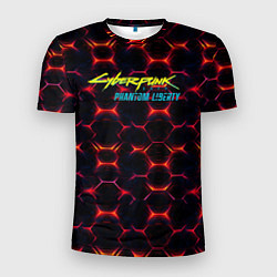 Мужская спорт-футболка Cyberpunk 2077 phantom liberty dark abstract
