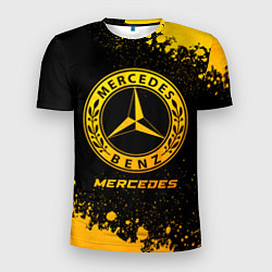 Футболка спортивная мужская Mercedes - gold gradient, цвет: 3D-принт