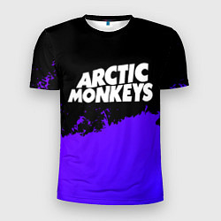Мужская спорт-футболка Arctic Monkeys purple grunge