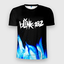 Футболка спортивная мужская Blink 182 blue fire, цвет: 3D-принт