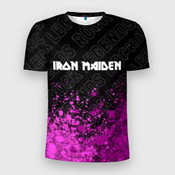 Мужская спорт-футболка Iron Maiden rock legends: символ сверху