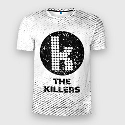 Мужская спорт-футболка The Killers с потертостями на светлом фоне