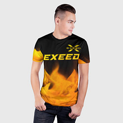 Футболка спортивная мужская Exeed - gold gradient: символ сверху, цвет: 3D-принт — фото 2