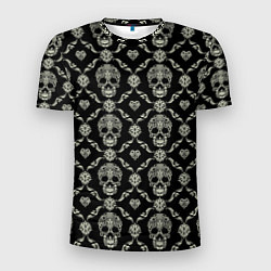 Футболка спортивная мужская Узор с черепами Pattern with skulls, цвет: 3D-принт