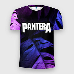 Мужская спорт-футболка Pantera neon monstera