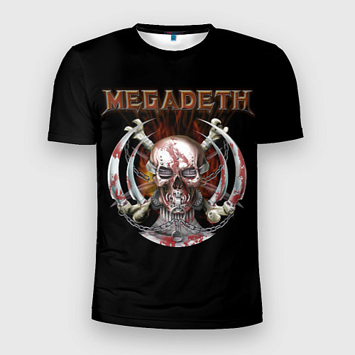 Мужская спорт-футболка Megadeth - боевой череп / 3D-принт – фото 1