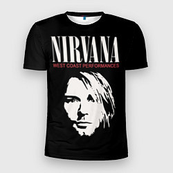Футболка спортивная мужская Nirvana - Kurt Cobain, цвет: 3D-принт
