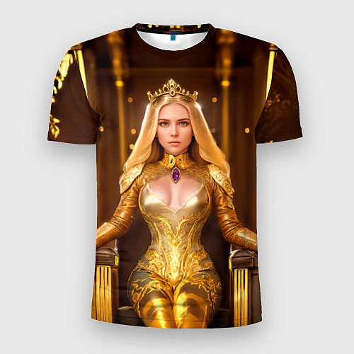Мужская спорт-футболка Девушка королева на троне / 3D-принт – фото 1