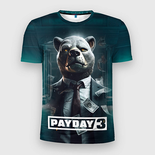 Мужская спорт-футболка Payday 3 bear / 3D-принт – фото 1