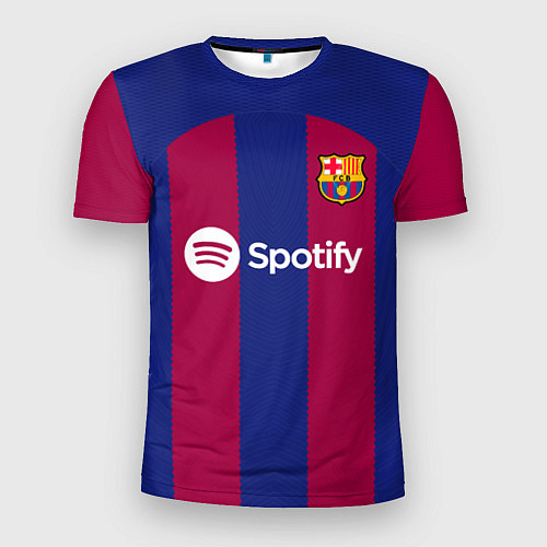 Мужская спорт-футболка Гави Барселона форма 2324 домашняя / 3D-принт – фото 1