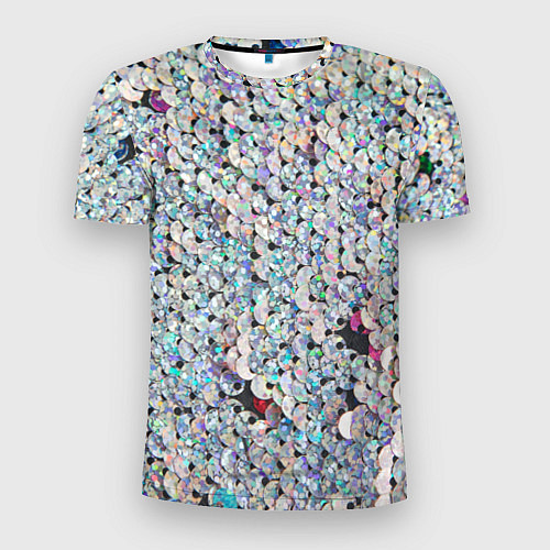 Мужская спорт-футболка Вся в пайетках / 3D-принт – фото 1