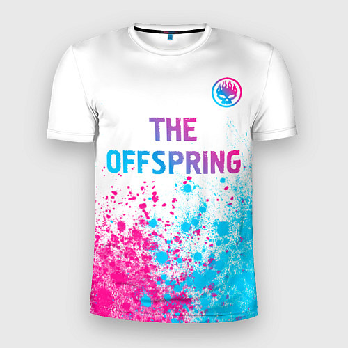 Мужская спорт-футболка The Offspring neon gradient style: символ сверху / 3D-принт – фото 1