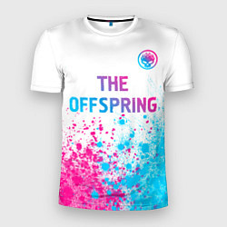 Футболка спортивная мужская The Offspring neon gradient style: символ сверху, цвет: 3D-принт