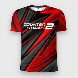 Мужская спорт-футболка Counter strike 2 - красный спортивный