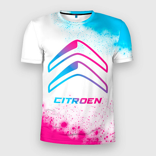 Мужская спорт-футболка Citroen neon gradient style / 3D-принт – фото 1