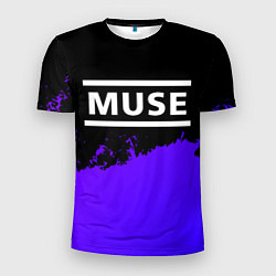 Футболка спортивная мужская Muse purple grunge, цвет: 3D-принт