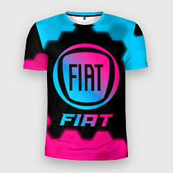 Мужская спорт-футболка Fiat - neon gradient
