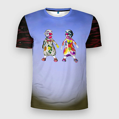 Мужская спорт-футболка Два чудаковатых клоуна / 3D-принт – фото 1