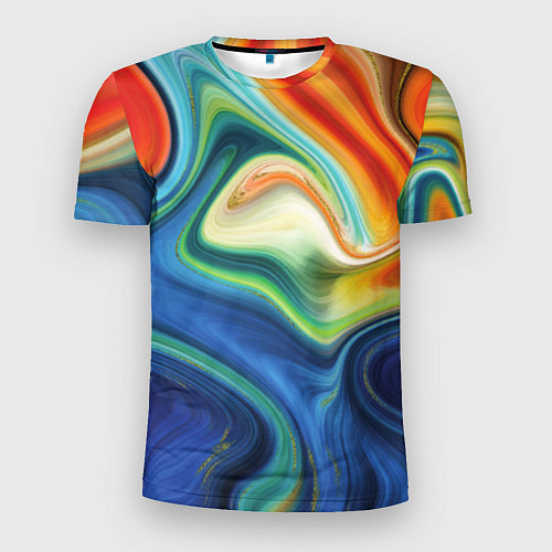 Мужская спорт-футболка Beautiful waves / 3D-принт – фото 1