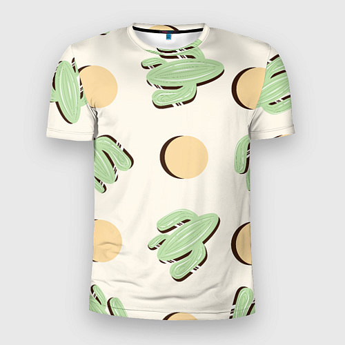 Мужская спорт-футболка Пустынный кактус / 3D-принт – фото 1