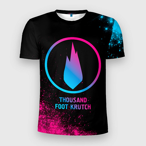 Мужская спорт-футболка Thousand Foot Krutch - neon gradient / 3D-принт – фото 1