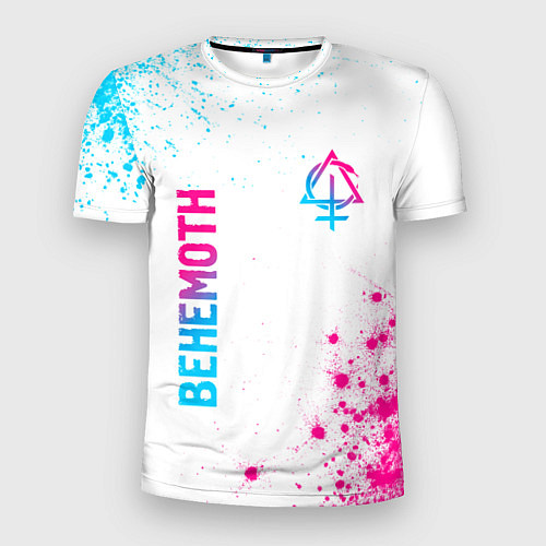 Мужская спорт-футболка Behemoth neon gradient style: надпись, символ / 3D-принт – фото 1