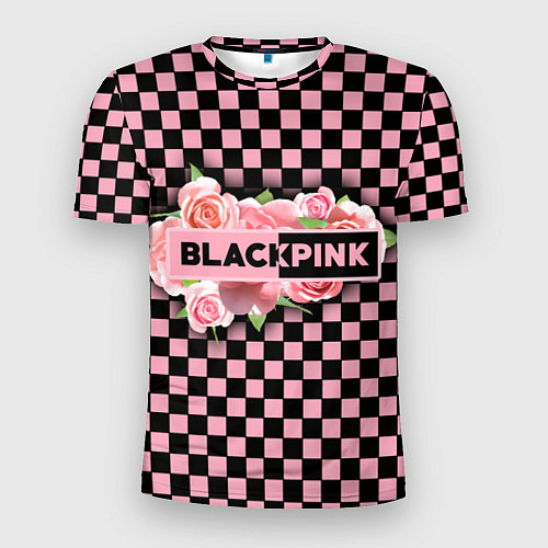 Мужская спорт-футболка Blackpink logo roses / 3D-принт – фото 1