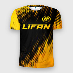 Мужская спорт-футболка Lifan - gold gradient: символ сверху
