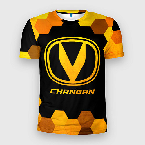Мужская спорт-футболка Changan - gold gradient / 3D-принт – фото 1