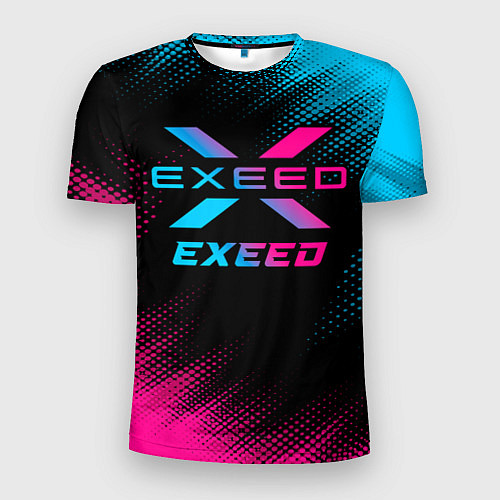Мужская спорт-футболка Exeed - neon gradient / 3D-принт – фото 1