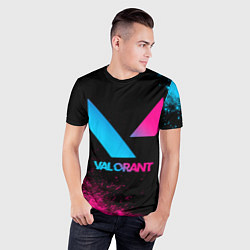 Футболка спортивная мужская Valorant - neon gradient, цвет: 3D-принт — фото 2