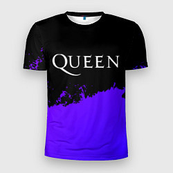 Мужская спорт-футболка Queen purple grunge