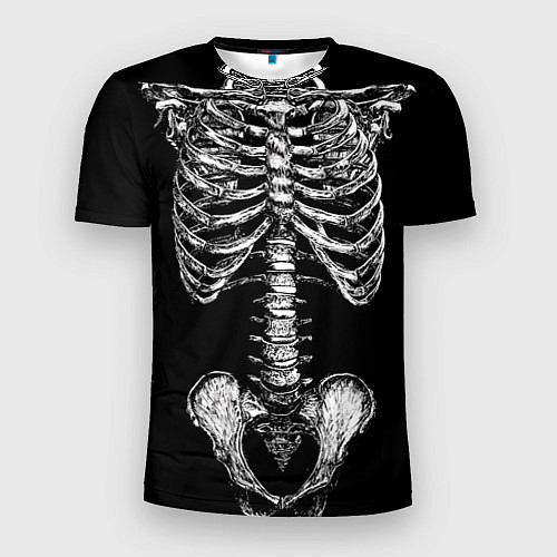 Мужская спорт-футболка Скелет человека / 3D-принт – фото 1