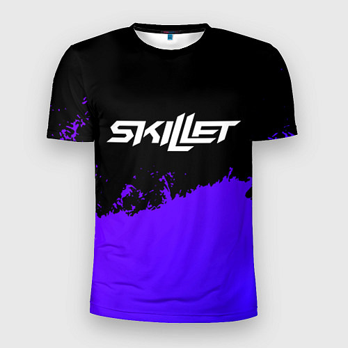 Мужская спорт-футболка Skillet purple grunge / 3D-принт – фото 1