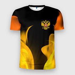 Мужская спорт-футболка Russian style fire