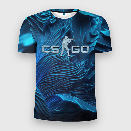 Мужская спорт-футболка CS GO ice logo / 3D-принт – фото 1