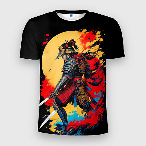 Мужская спорт-футболка Японский самурай - закат / 3D-принт – фото 1