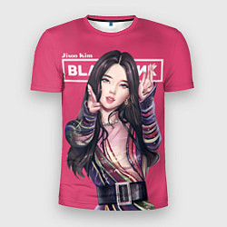 Мужская спорт-футболка Blackpink Jisoo art