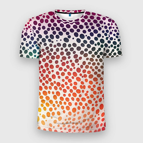 Мужская спорт-футболка Радужные градиентные круги / 3D-принт – фото 1