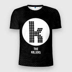 Мужская спорт-футболка The Killers glitch на темном фоне