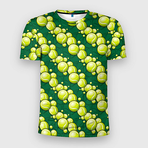 Мужская спорт-футболка Большой теннис - мячики / 3D-принт – фото 1