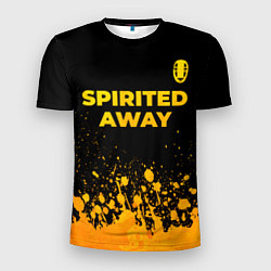 Мужская спорт-футболка Spirited Away - gold gradient: символ сверху