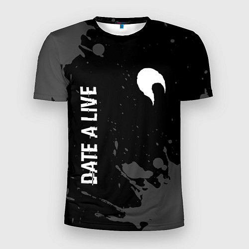 Мужская спорт-футболка Date A Live glitch на темном фоне: надпись, символ / 3D-принт – фото 1