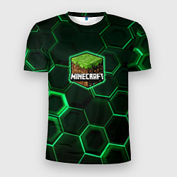Мужская спорт-футболка Minecraft Logo Плиты