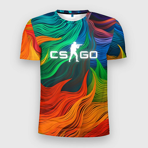 Мужская спорт-футболка Cs Go Logo Color / 3D-принт – фото 1