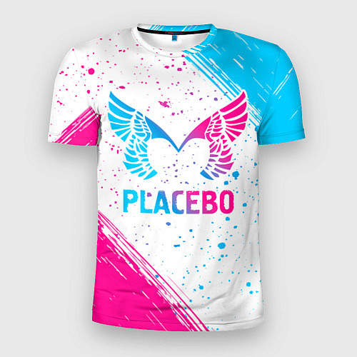 Мужская спорт-футболка Placebo neon gradient style / 3D-принт – фото 1