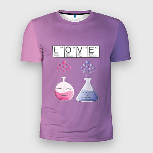 Мужская спорт-футболка Химия Любви / 3D-принт – фото 1